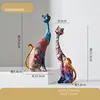 Figurina di gatto dipinta ad olio