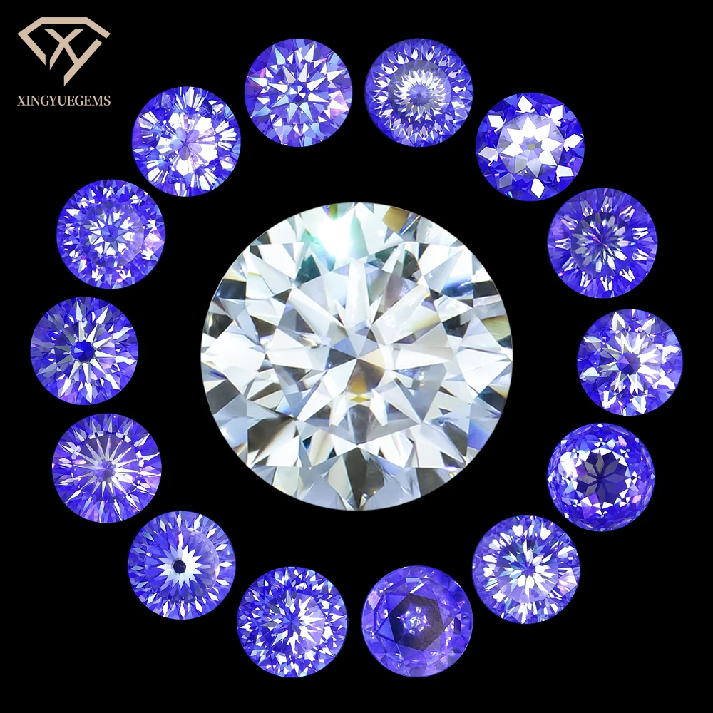 Xingyue Wholesale 4-11mm White Color Round Beads Portuguese Rose Old European Fancy Cut Gra Loose Stone Moissanite Diamonds