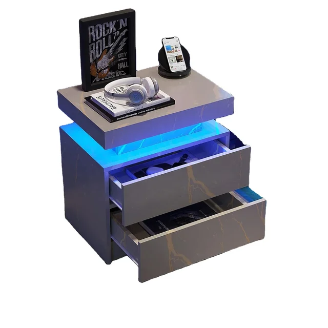 Free Shipping Lights Modern End Side Table Home Furniture Bedroom Furniture Home Storage Organization Nightstand