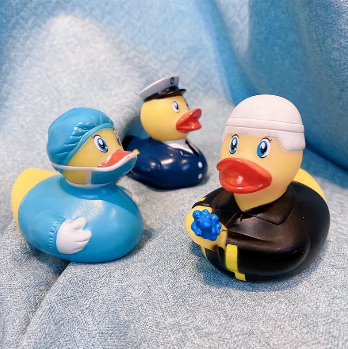 ECO Friendly Rubber Ducks Bulk Customized Nurse Rubber Duck for Baby Bath Time Soft Toys