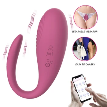 Wholesale Smart APP Wireless G spot Sex Toys for Women Remote Control Vibrating Dildo Flamingo Clitoris Insert Vagina Vibrator