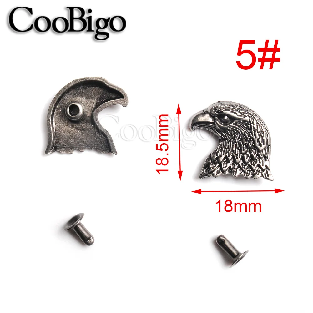 Металлические заклепки шпильки пуговицы кожаные сумки одежда обувь браслет сделай сам ремесло Декор аксессуары цветочный щит Орел