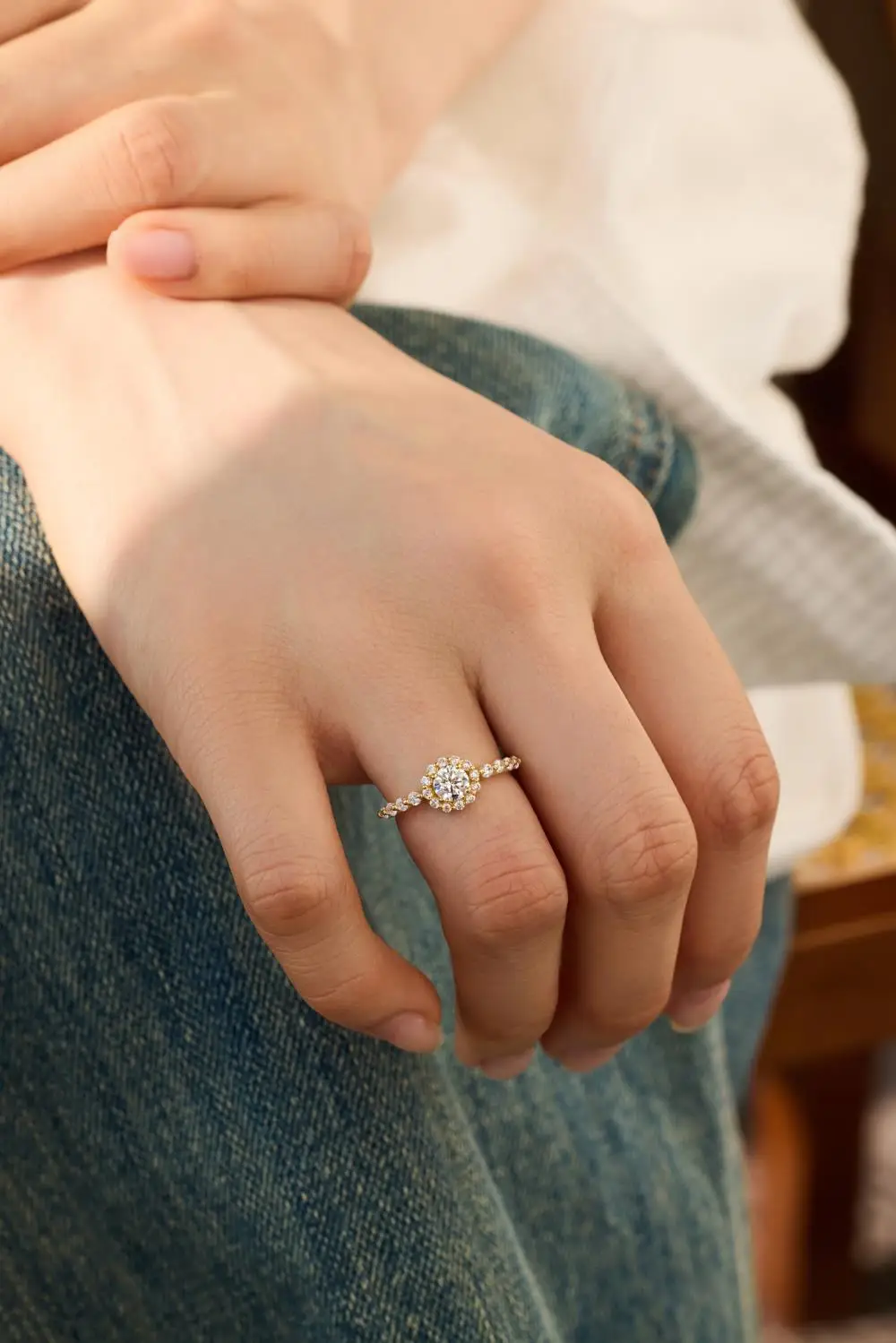 KAKODIY Zircon Large Stone 925 Sterling Silver Round Boutique Jewelry for Women Ring Wedding Ring detail 3