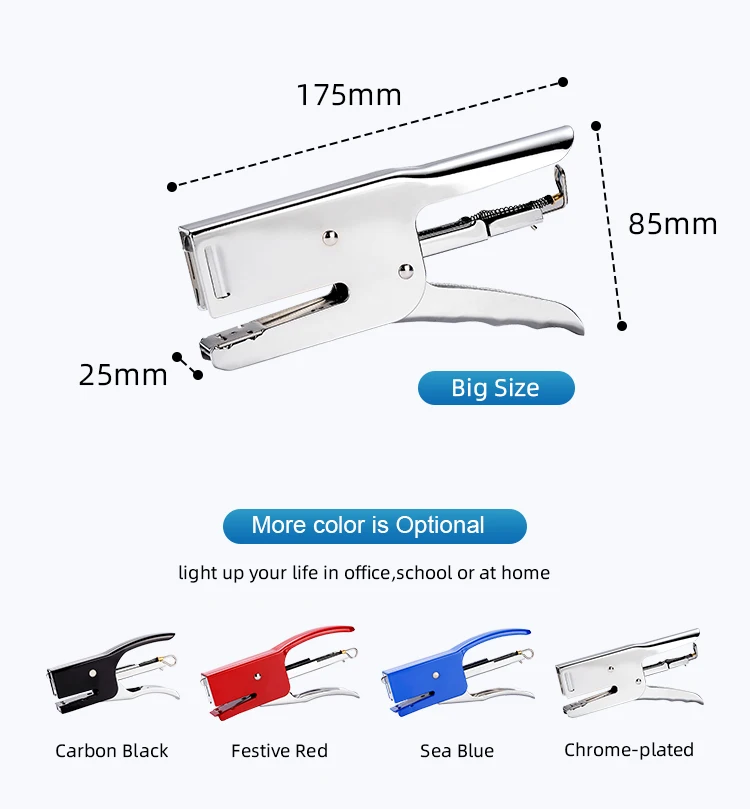 High Quality Plier Stapler All Metal Mechanism Stapler Handheld Metal
