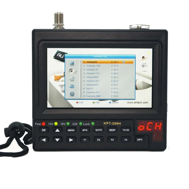 KPT-269H DVB-S2 satellitefinder Full HD цифровой спутниковый ТВ приемник Finder метр MPEG-4 HD DVB-S спутниковый искатель