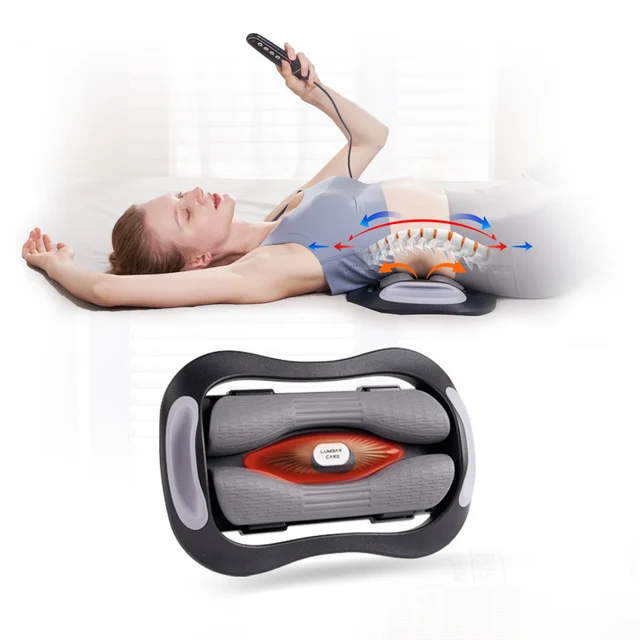 OEM New Arrival Abdominal Waist Lower Back Massager Lumbar Traction Device Heating Therapy Vibrating Stretching Massage Mattress