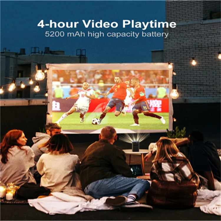 Wireless Mobile Smart hd 3d mini pocket projector 4k screen  home theater Led DLP Portable Wifi Beamer for Smartphone