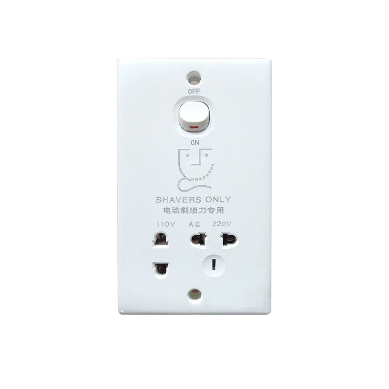 Factory Supply 10A 20A 110V 220V Hotel Hair Dryer Outlet Sharver Socket
