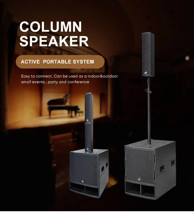 2 Pcs L4 Active Column Speaker Line Array - Hi-Res Audio