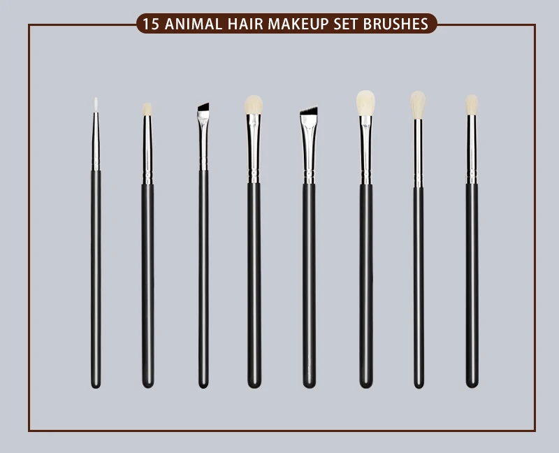 15pcs Makeup Brushes Set Professional Premium Natural Hair Make Up