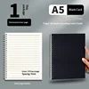 A5 กระดาษการ์ดสีดำ ลายเส้นแนวนอน (60 ใบ/เล่ม)