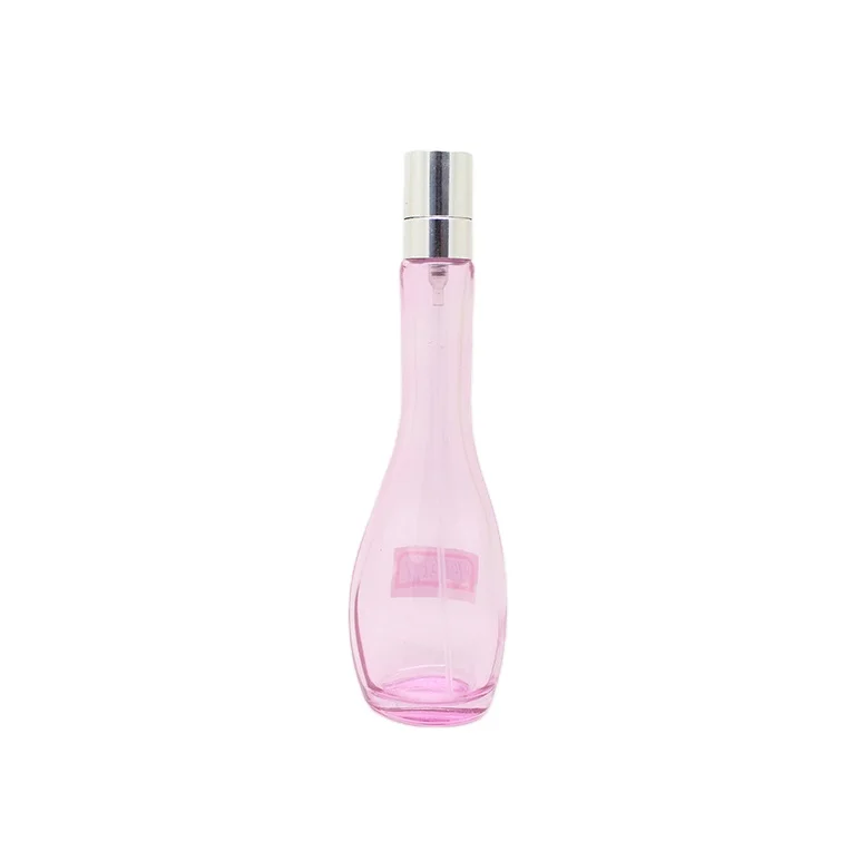 perfume in a tall pink bottle