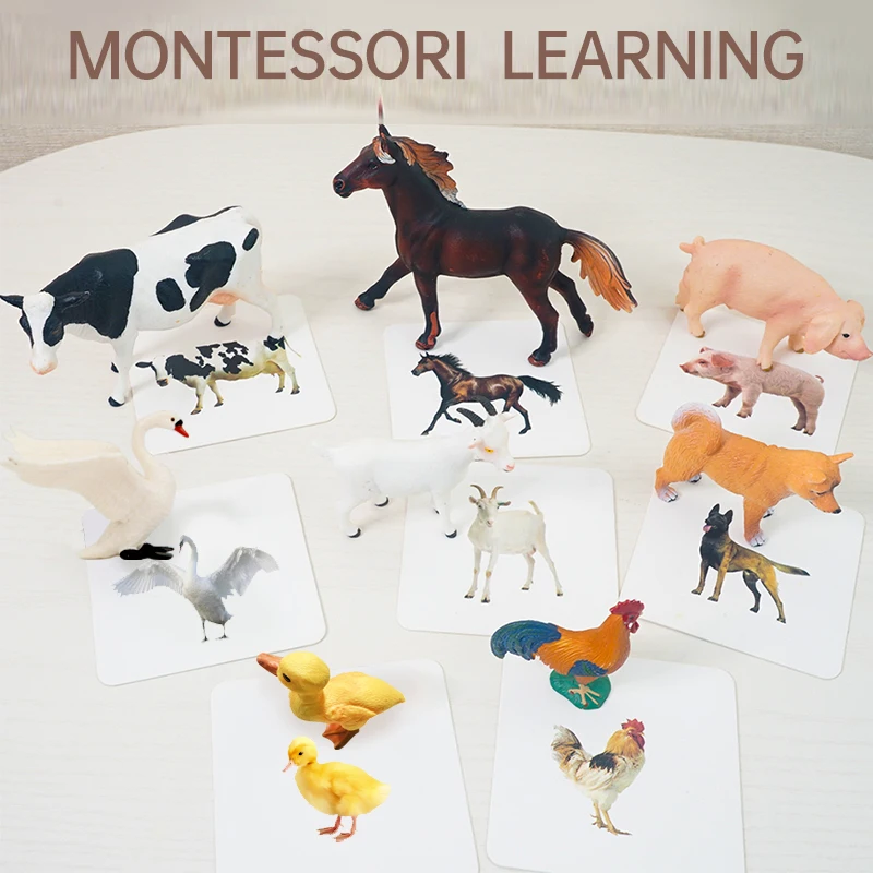PVC Simulation Solid Plastic Model Lion Tiger Brown Bear Giraffe Wild Animal Toys Animal Figures Figurines Set