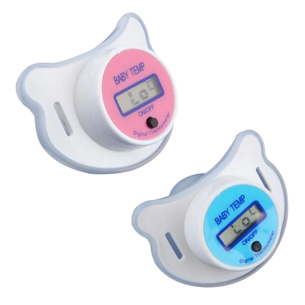 Waterproof Digital Pacifier Electronic Thermometer for Household Use Baby Nipple Steel Plastic Material Electric Power Source supplier