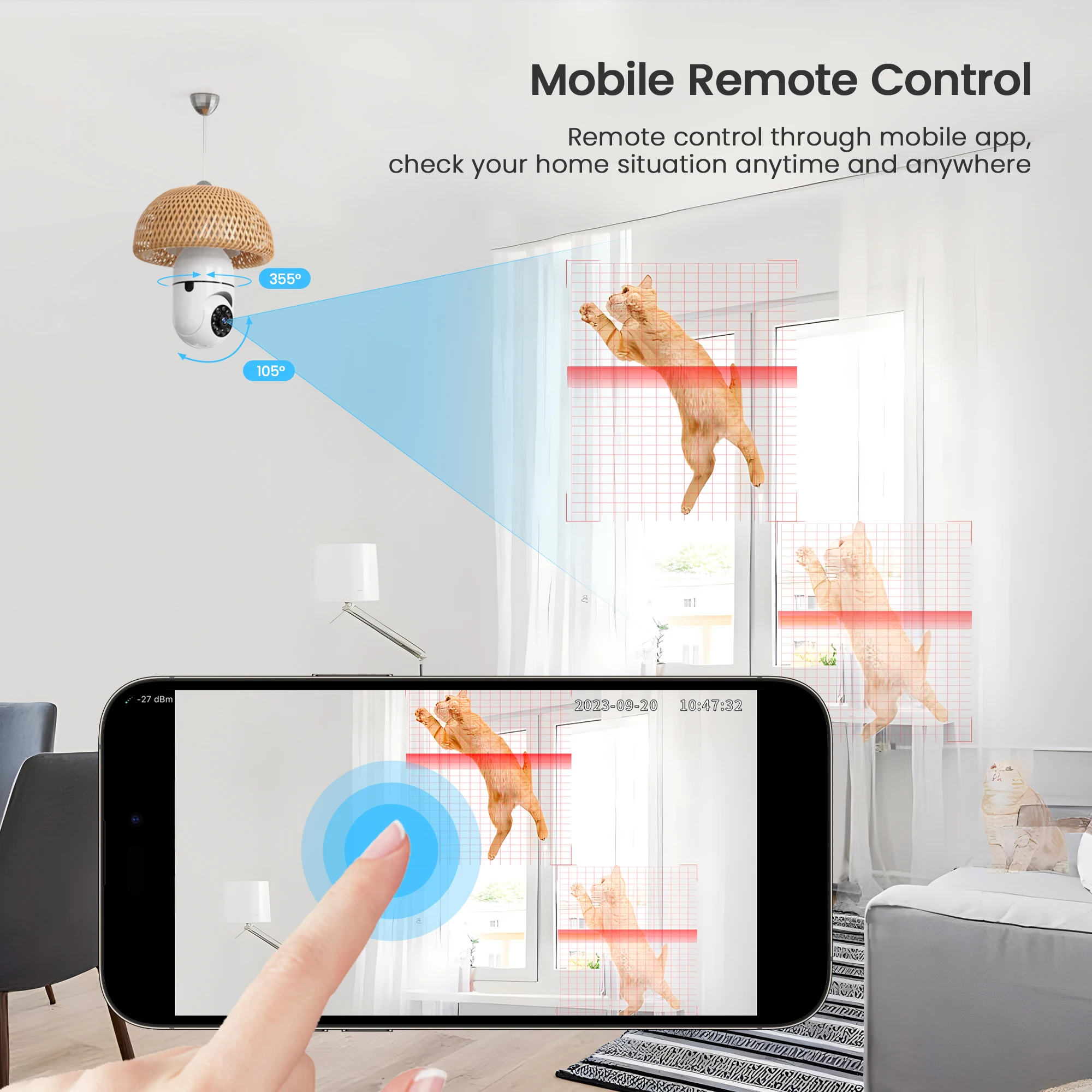 E27 Night Vision Wireless Light Bulb Camera 360 Cctv Hidden 2.4G Wi Fi Mini Ip Security Light Camera