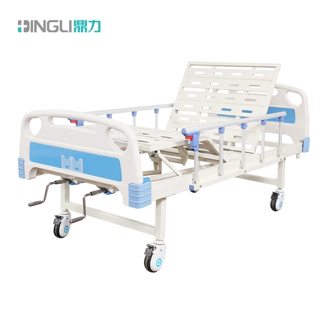 Dingli Manufacturers 2 Two Function Manual Hospital with Stainless Steel and Aluminum Alloy Cranks for Nursing Medical Patient