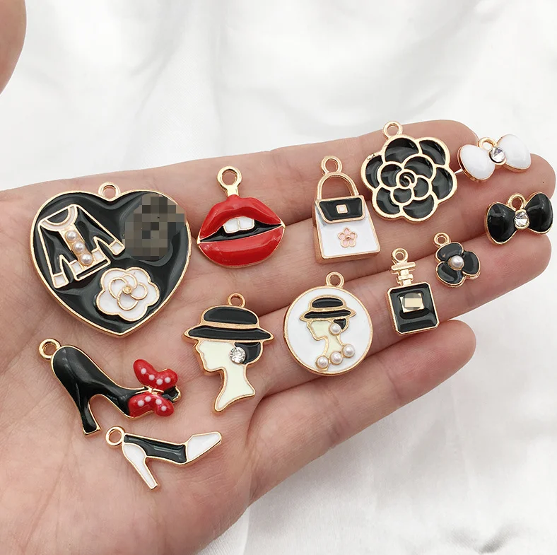 Bueautybox 31pcs Mixed Enamel Charms for Jewelry Making Pendants