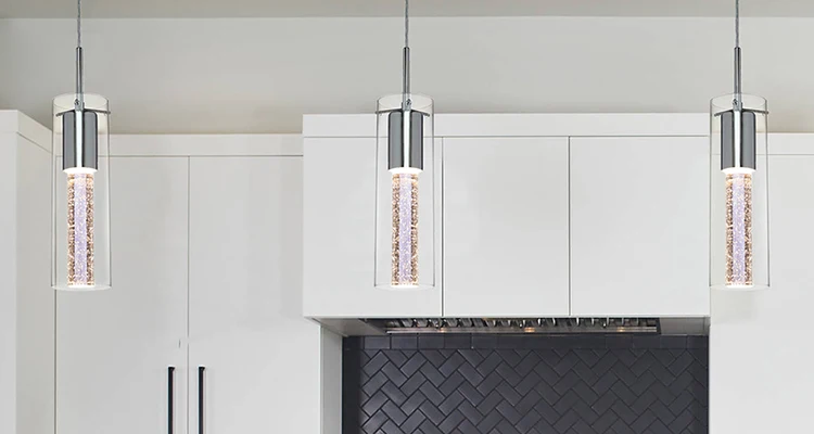 Modern minimalist designer long chains glass pendant lighting for kitchen Dining Residential