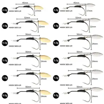 New Metal Soft Crank Bait Lead Fishing Crank Hook Spoon 3G-9G Spring Twist Lock Freshwater Fish Catfish Freshwater Fish Catfish – Soft Lure – view 5