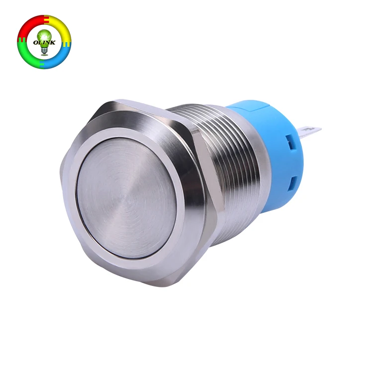 19mm Led Dual Color Illuminated 6 Pin Push Button Switch