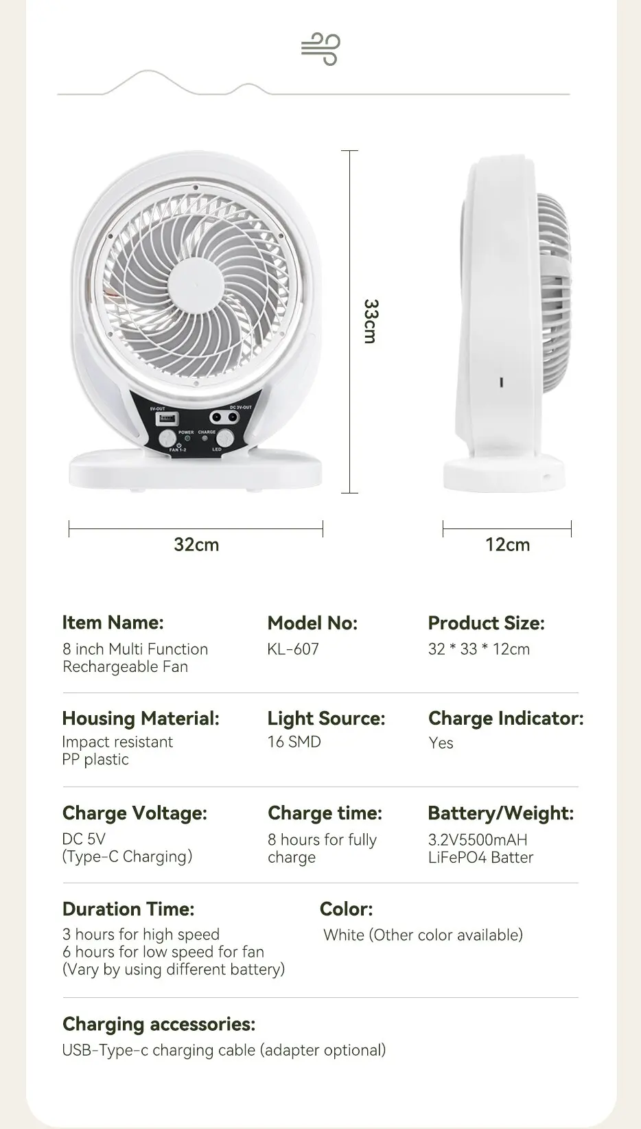 Solar Floor Standing Fan, 12V, 16Inch, 18Inch - detail 16