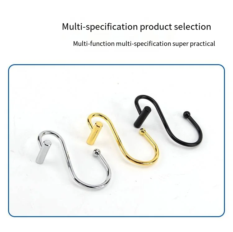 S-novelty hooks Stainless steel color multifunctional bathroom towel S door hanging novelty hooks S supplier