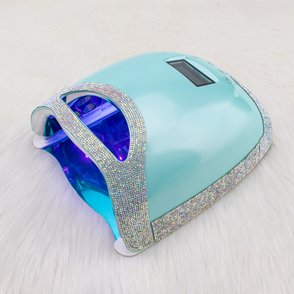 High Quality Cordless Rechargeable 48w UV LED Nail Lamp Dryer with Rhinestones For Nail Salon Spa School  Nail Lamp