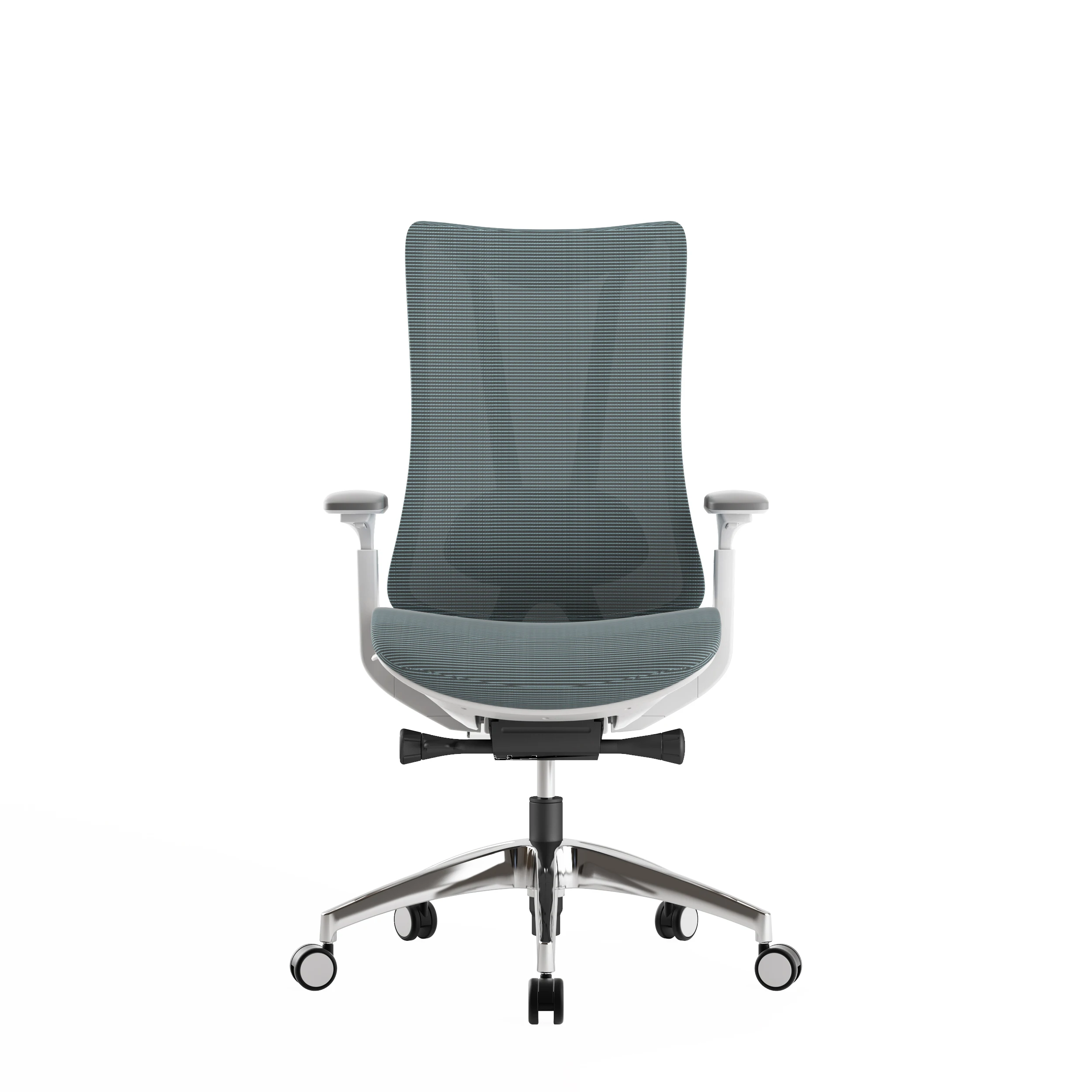 Mesh Headrest And Lumbar Support Aluminium Base Office Chair manufacture