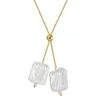 Baroque square pearl 15x20mm 65cm 5cm 99g-gpn14