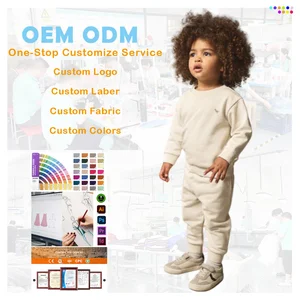 OEM ODM Kids Clothing Wholesale Pure Cotton Sweatpants and Hoodie Set Jogging Suits Wholesale Children's Set