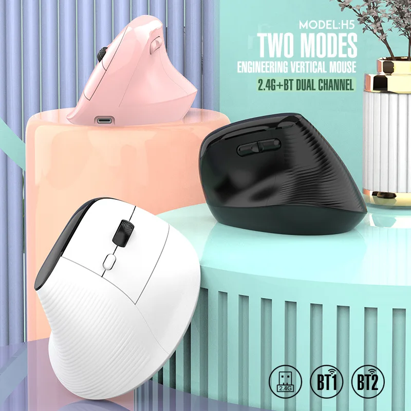 acer Optical Vertical Mouse Rechargeable USB Mouse 2.4GHz Wireless Mouse with 6 Buttons