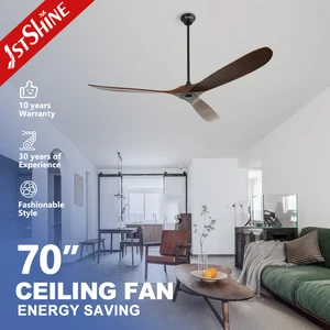 1stshine Ceiling Fan Large Room 3 Solid Wood Blades OEM Downrod Fancy Ceiling Fan