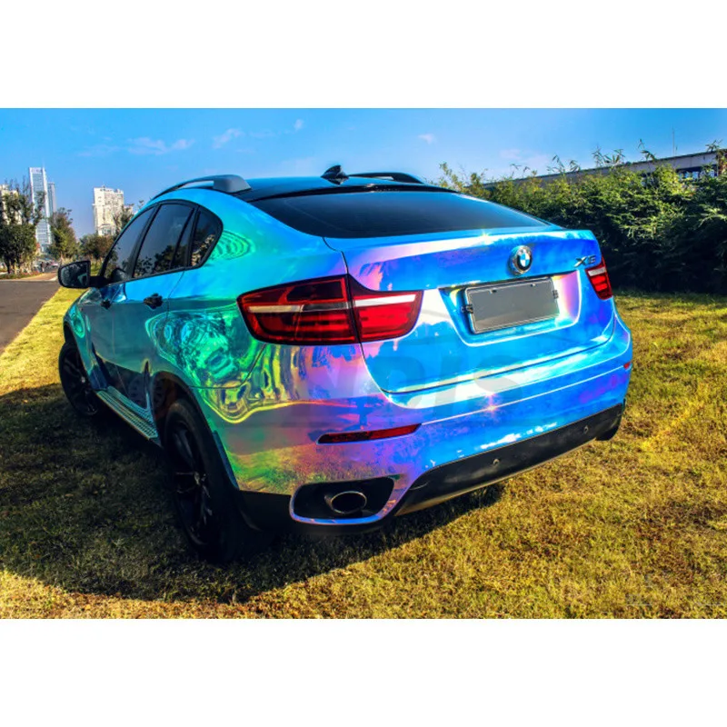 Vinyl PET PPF Color Changing Chameleon Chrome Blue Adhesive Lamination Film Roll Auto Foil Car Body Wrap Folie Pegatinas Coating