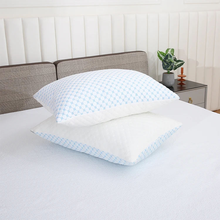Cooling Gel Pillows For Sleeping Shredded Memory Foam Pillows 2 Pack