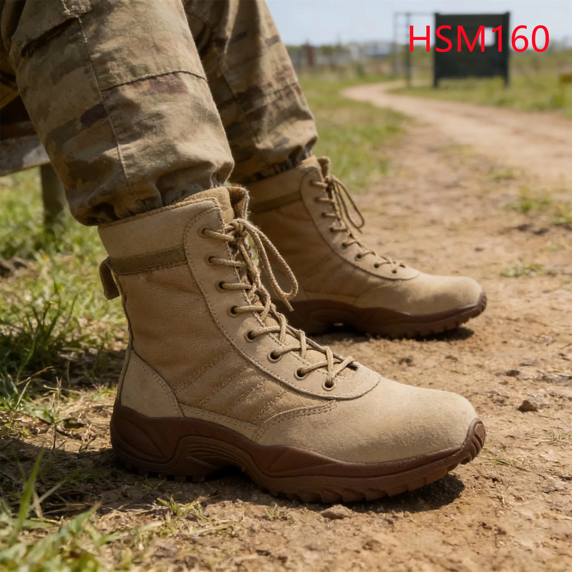 HY,Outdoor Training Sweat Absorption Anti-Shock Rubber Sole Desert Boots Wilderness Essential 6 Inch Men Combat Shoes HSM160