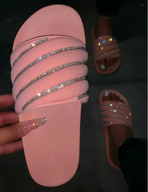 pink diamond slippers