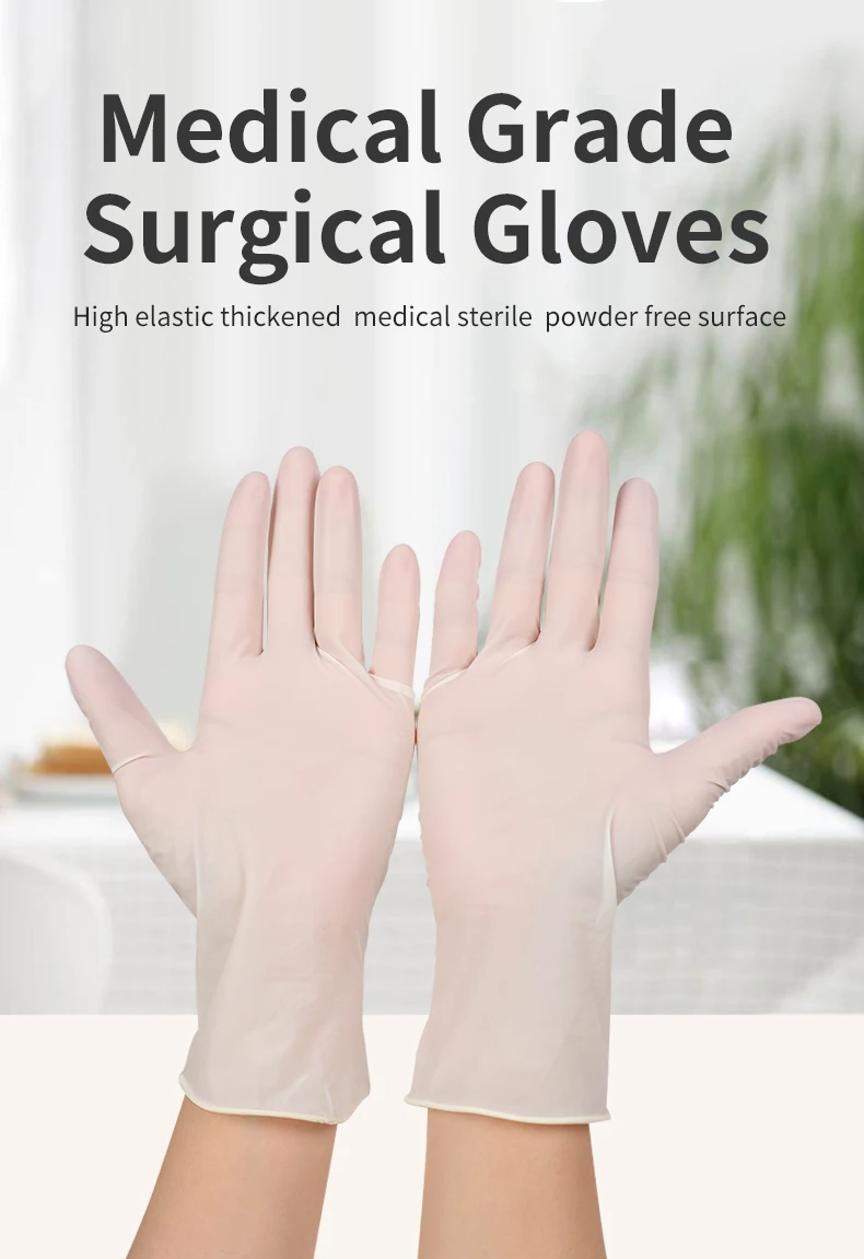 Medical Sterile Surgical Latex Examination Mittens Surgical Latex