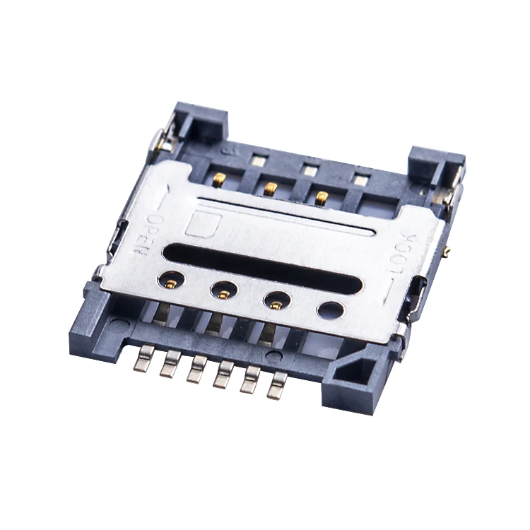 High Temperature Resistance 9P Card Connector Smt Connector Push SMT T-flash Type External Welding C