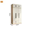 S12 con armario superior color nogal alto 220 ancho 120 fondo 50