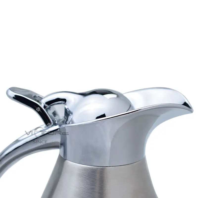 Théière - Théière avec filtre - Thermos à double paroi sous vide - Théière en acier