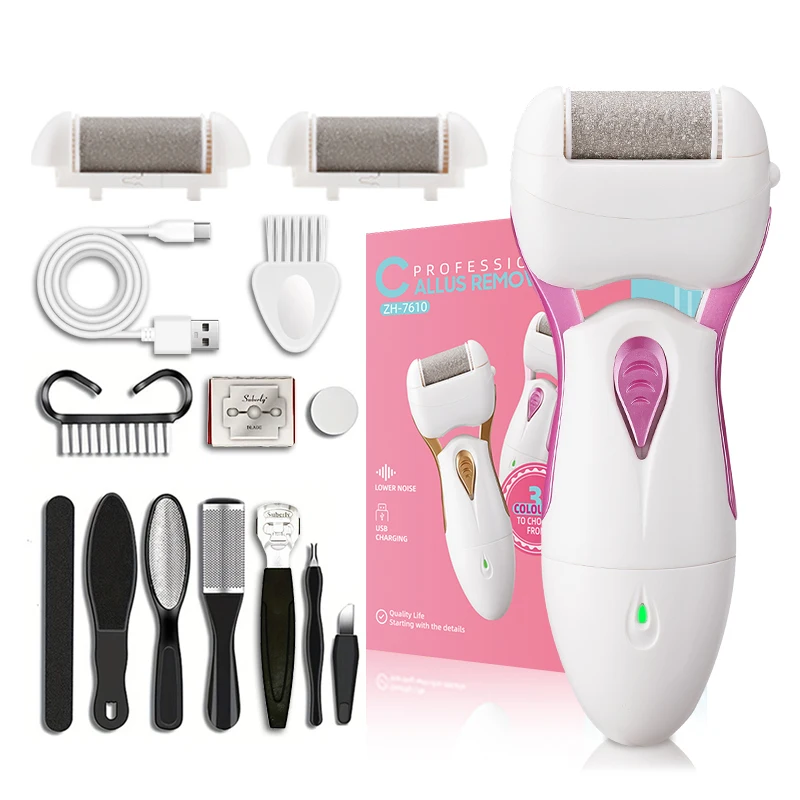 USB Charging Electric Foot Grinder Stone Callus Remover and Dead Skin Rubbing Device Heel Removing Callus Remover for Car Use