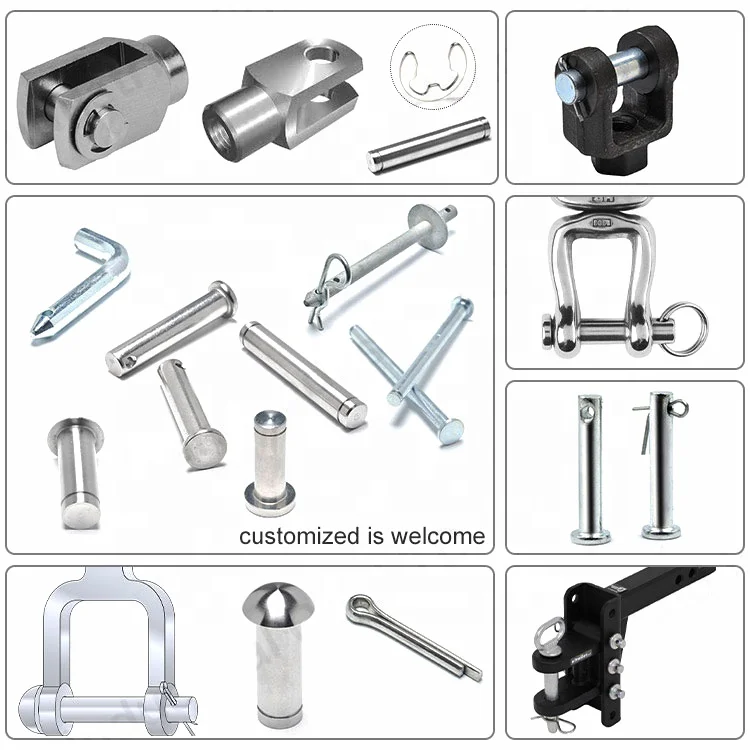 Double Grooved Lock Pin M3 Stainless Steel Cylindrical Body Clevis Pins