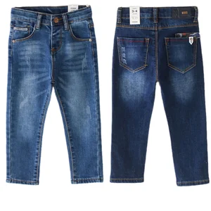 Boys Casual Jeans Children's Summer Autumn Regular Fit Elastic Waist Wide Leg Spandex Cotton Trousers