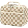 Brown and white plaid