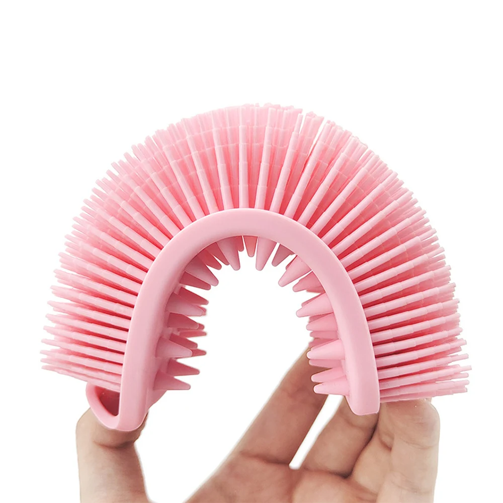 Мягкий силиконовый шампунь класса премиум, Массажная щетка для кожи головы, двусторонняя щетка для отшелушивания тела, силиконовый скребок для тела