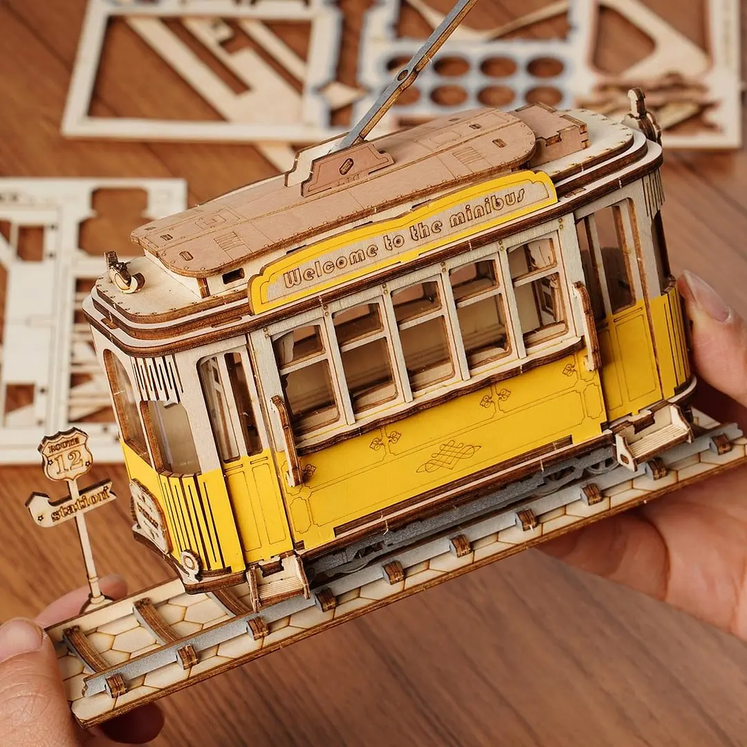 ROKR Modellino Auto Vintage Meccanico 3D Puzzle Legno - Foto 9