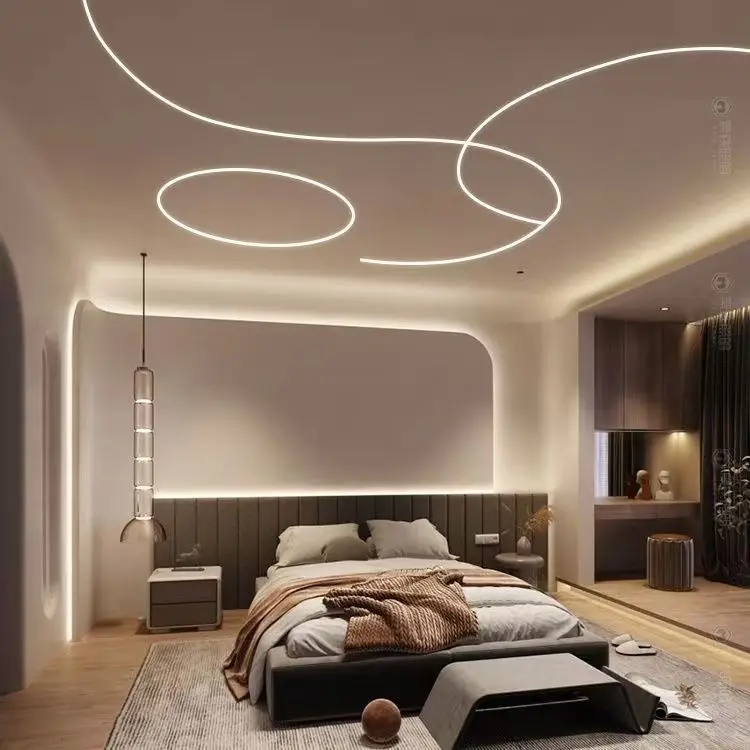 20mm width flexible led channel track drywall led strip light profile