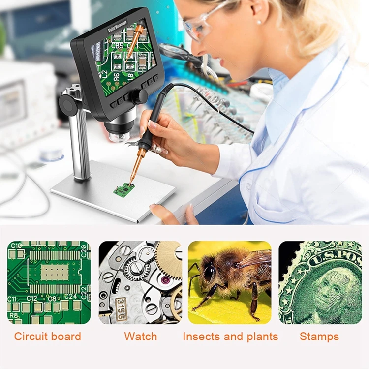 1000X Phone Microscope Camera 4.3inch LCD Display LED Wifi Electronic Magnifier for Soldering Cell Phone Repair Tools