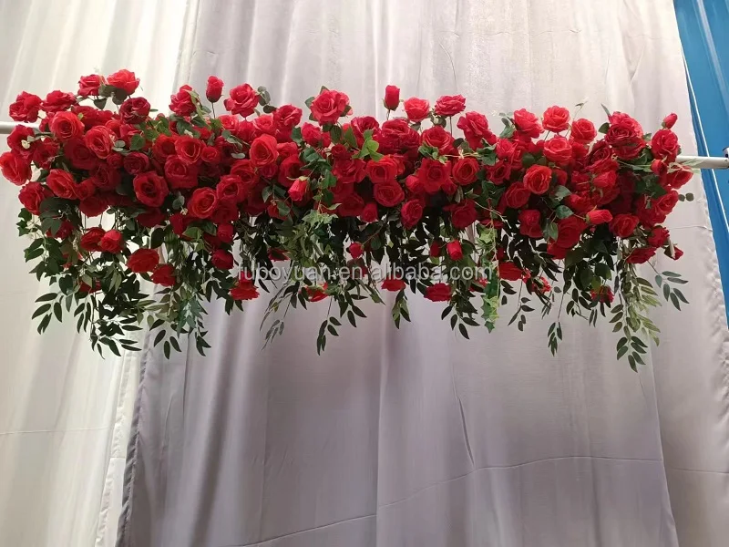V5 Custom 5d Roll Up Cloth Red Flower Rose Wall Decor Fabric Fake ...
