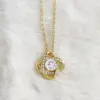 Stainless steel clover-gold